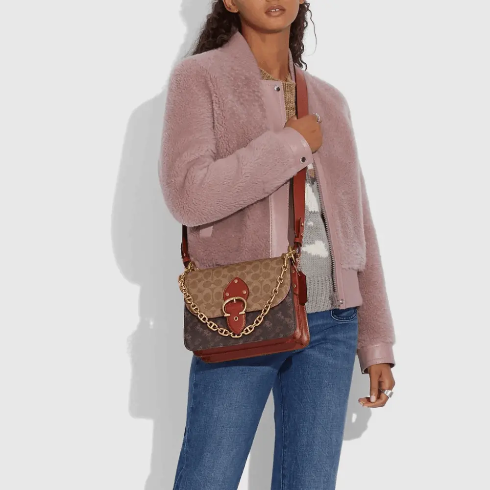 Alternative view of Túi Coach Signature Carriage Coated Canvas Beat Shoulder Bag 'Brown' C2418 B4SI0