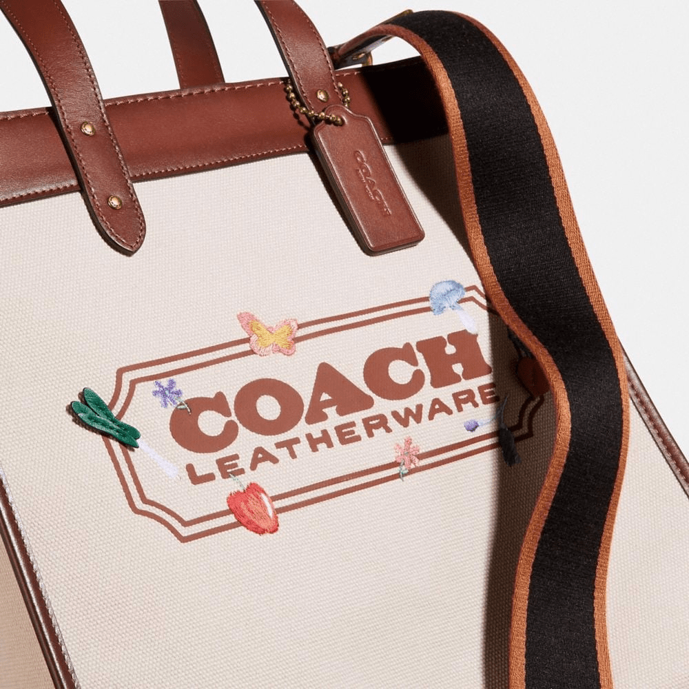 Túi Coach Field Tote With Garden Embroidery Coach Badge C2774 B4 NA - Ảnh 4