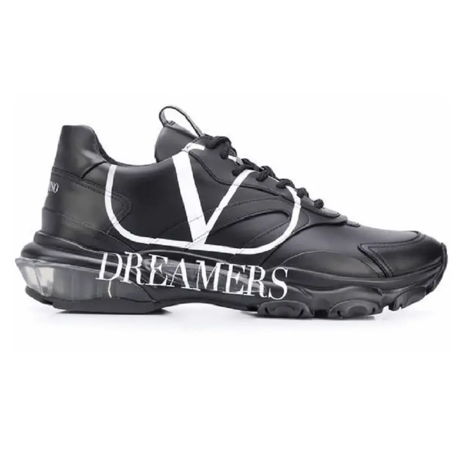 Giày Valentino Black Leather Sneakers TY0S0B05EAJ0NI