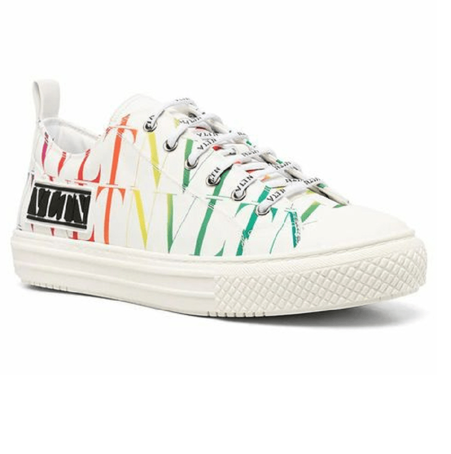 Giày Valentino Giggies Low 'VLTN Times Allover Print White Multi' - Ảnh 4