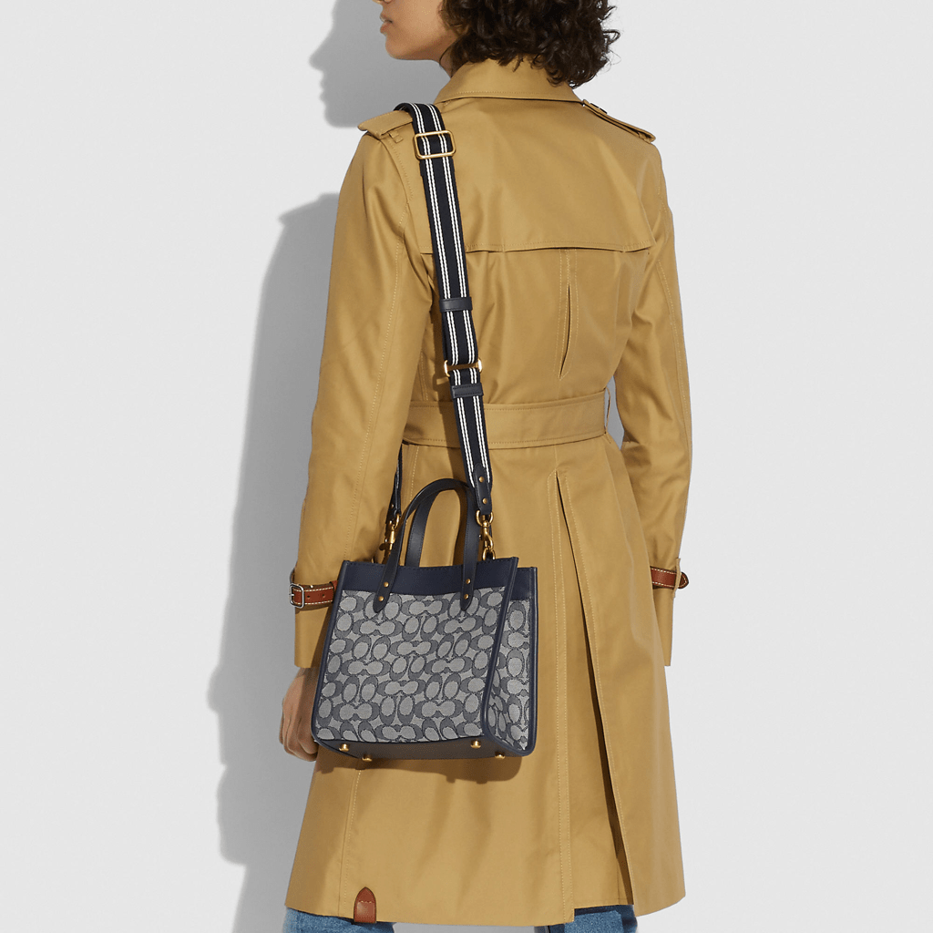 Túi Coach Field Tote 22 In Signature Jacquard C3865 B4RH3 - Ảnh 4