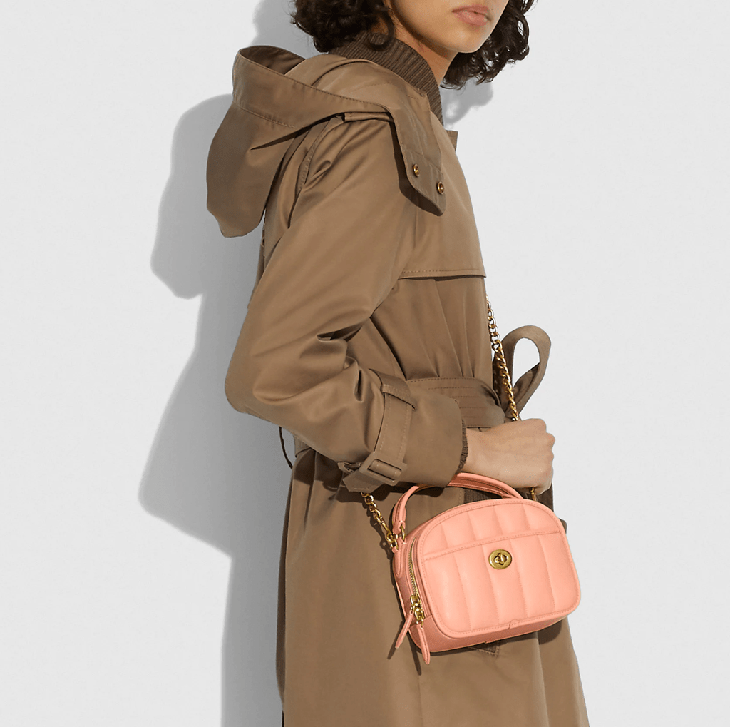 Túi Coach Lunchbox Top Handle With Quilting 'Faded Blush' C4678 - Ảnh 4