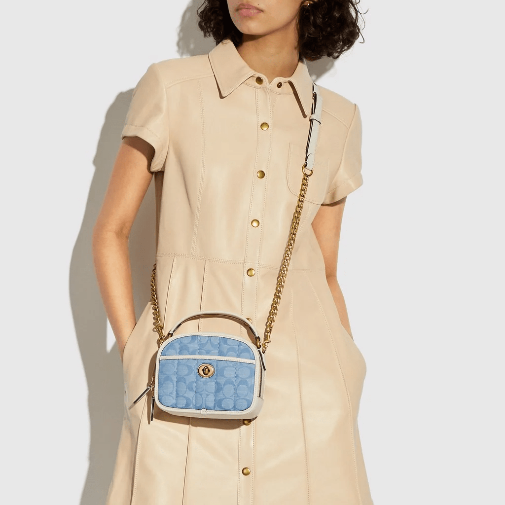 Túi Coach Lunchbox Top Handle In Signature Chambray With C4688 B4SUX - Ảnh 2