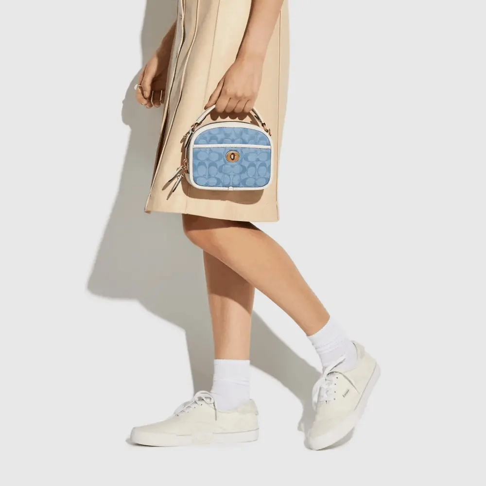 Túi Coach Lunchbox Top Handle In Signature Chambray With C4688 B4SUX - Ảnh 3