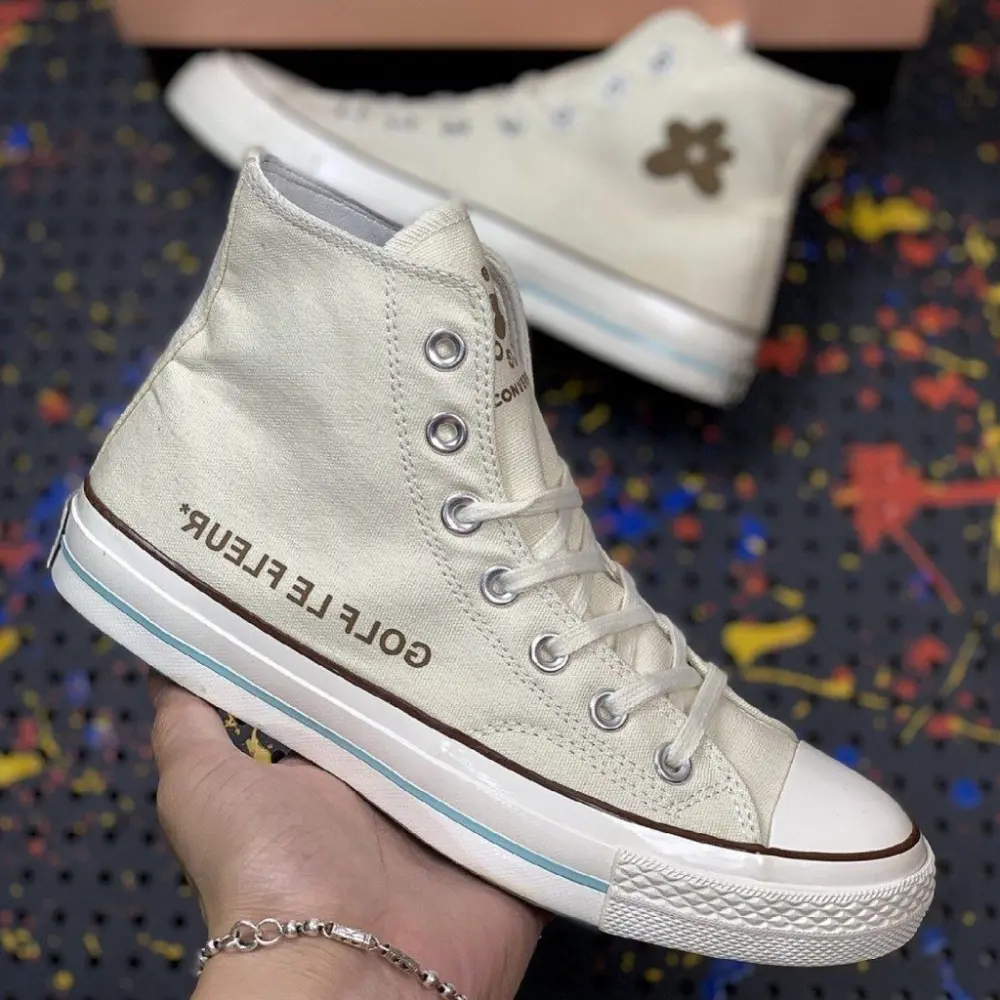 Giày Converse Golf Le Fleur x Chuck 70 Hi 'Parchment Canvas' 163170C - Ảnh 3