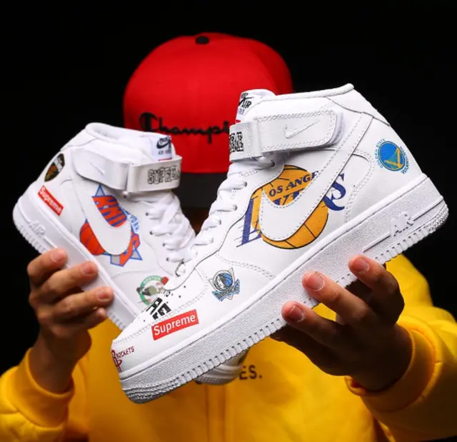 Giày Nike Supreme Air Force 1 07 'White' AQ8017-100 - Ảnh 3