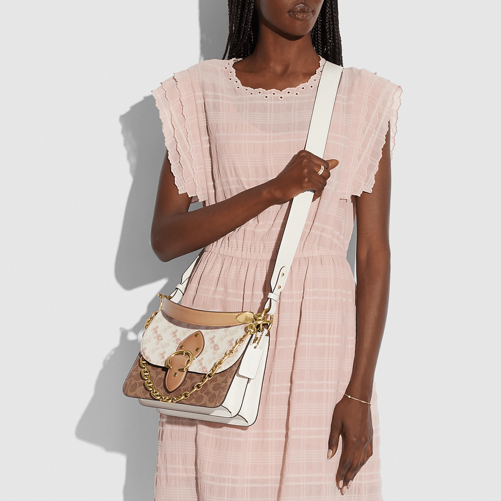 Túi Coach Beat Shoulder Bag With Horse And Carriage Print C5061 B4SN6 - Ảnh 3