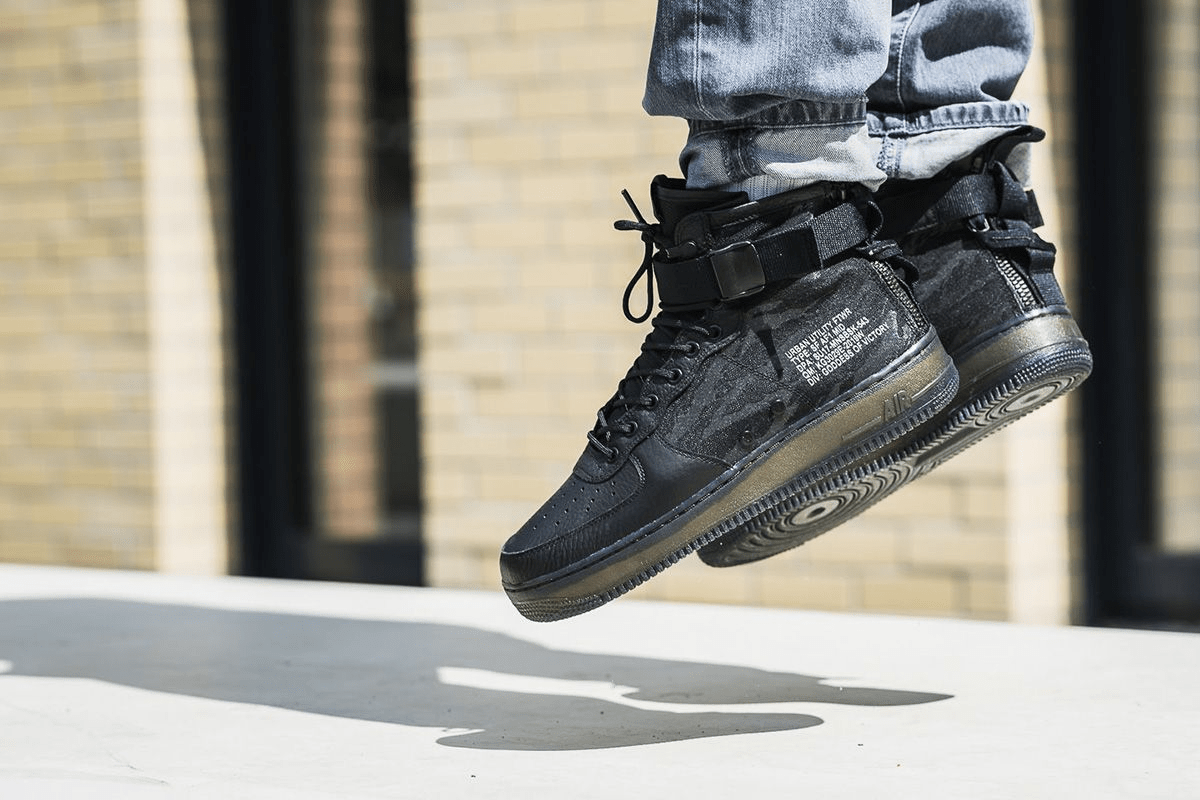 Giày Nike SF Air Force 1 High 'Triple Black' 857872-002 - Ảnh 6