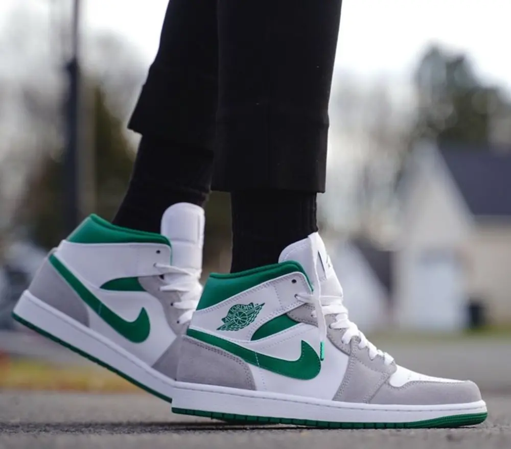 Giày Nike Air Jordan 1 Mid SE 'Grey Pine Green' DC7294-103 - Ảnh 3