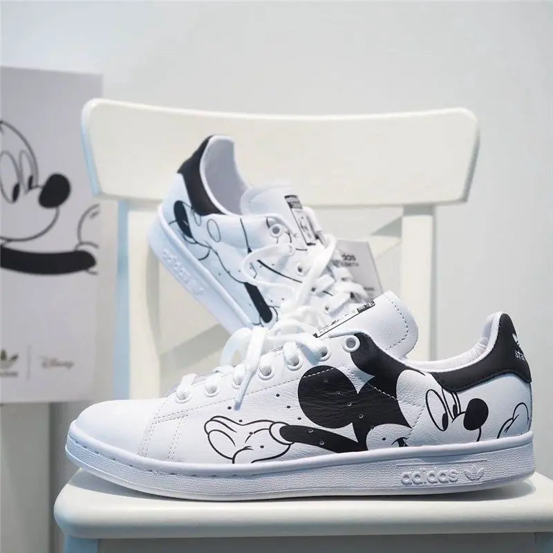 Giày Adidas Mickey Mouse x Stan Smith 'Black' FW2895 - Ảnh 3