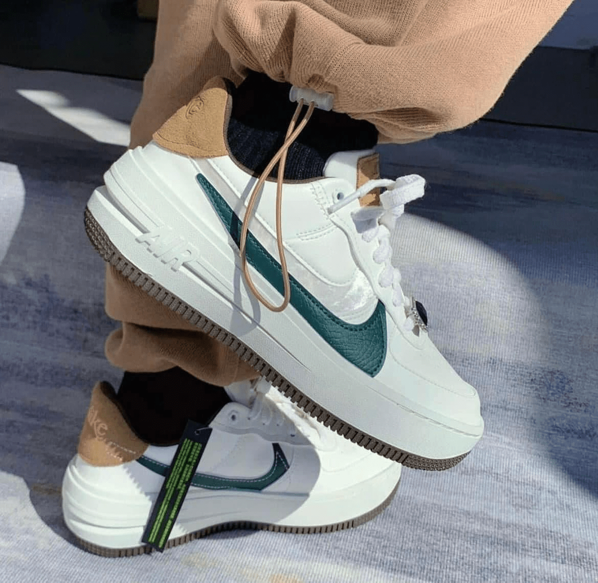 Giày Nike Air Force 1 PLT.AF.ORM 'Sail Pro Green' FB1856-131 - Ảnh 4