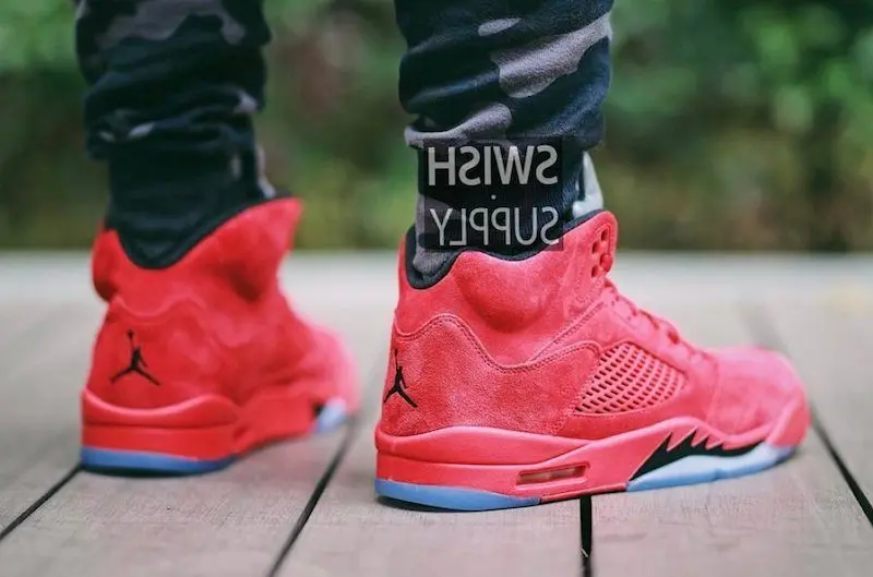 Giày Air Jordan 5 Retro 'Red Suede' 136027-602 - Ảnh 4