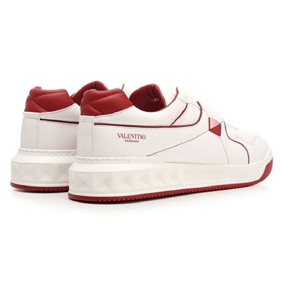 Giày Valentino One Stud Low Top Nappa White Red WY2S0E71NWNR81 - Ảnh 4
