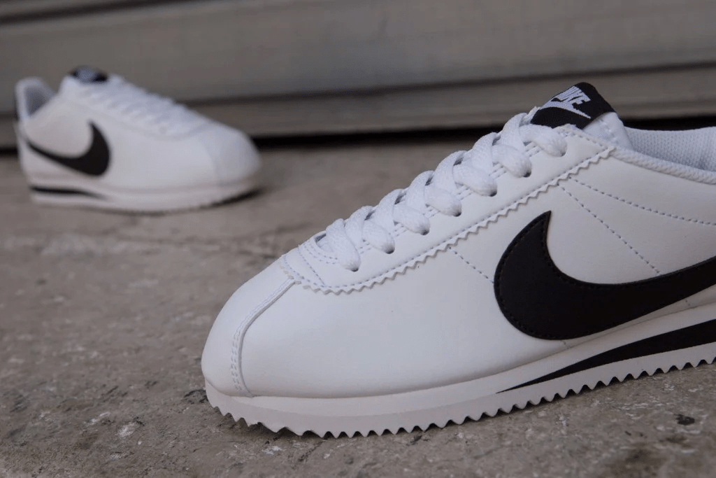 Giày Nike Classic Cortez Leather 'White Black' 807471-101 - Ảnh 2