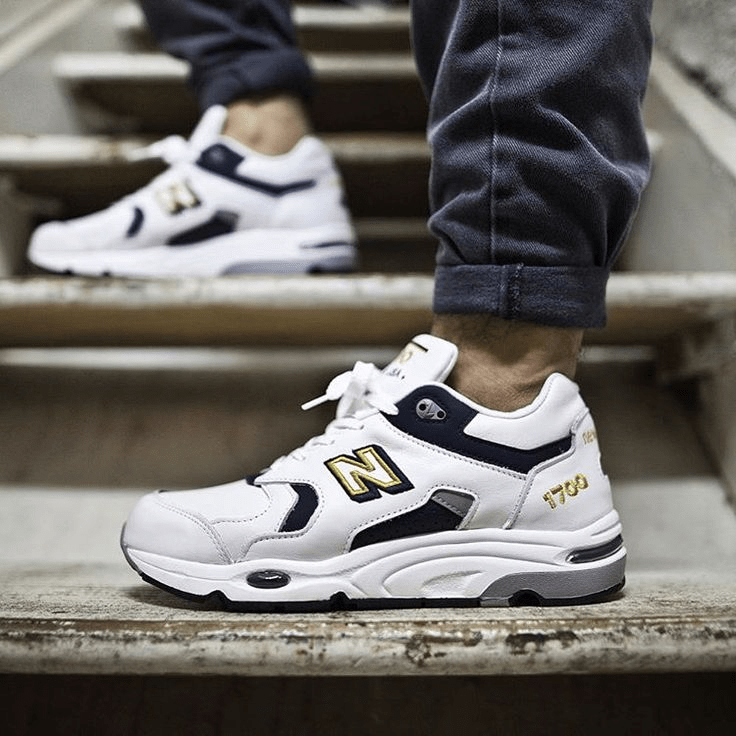 Giày New Balance 1700 Made in USA 'White Navy' M1700WN - Ảnh 4