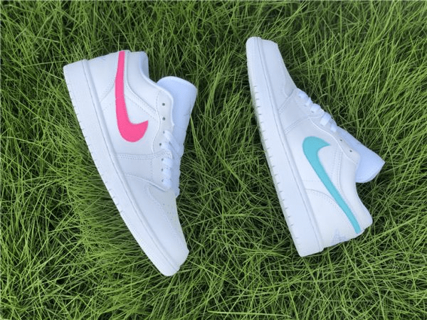 Giày Nike Air Jordan 1 Low GS 'White Neon' CW7035-100 - Ảnh 5