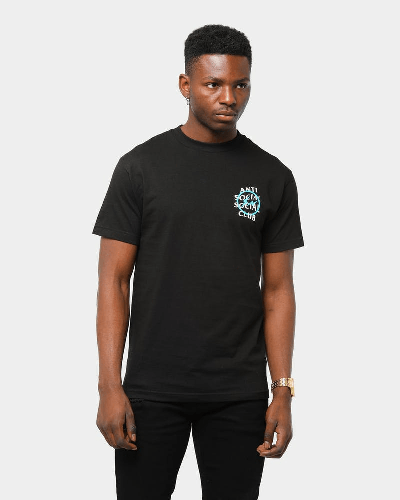Áo Anti Social Social Club x Fragment Blue Bolt Tee Black ASSC-XFBBTBK - Ảnh 6