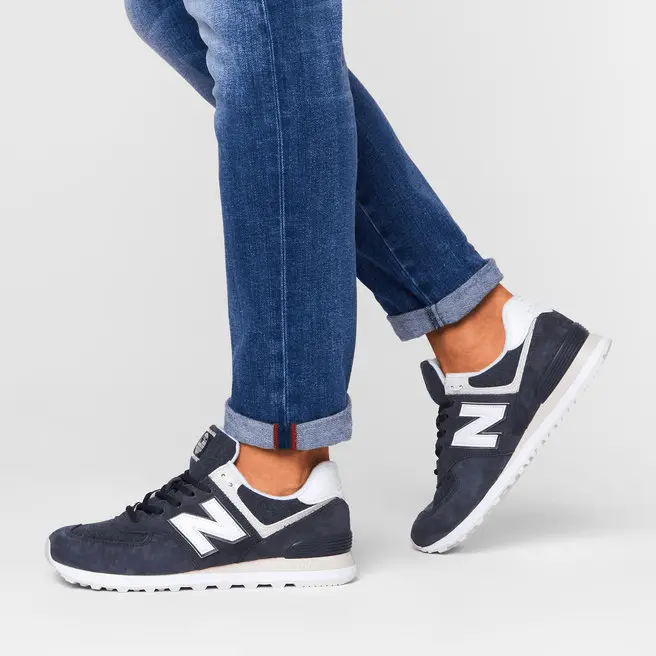 Giày New Balance 574 Fleece 'Navy' ML574SPZ - Ảnh 4