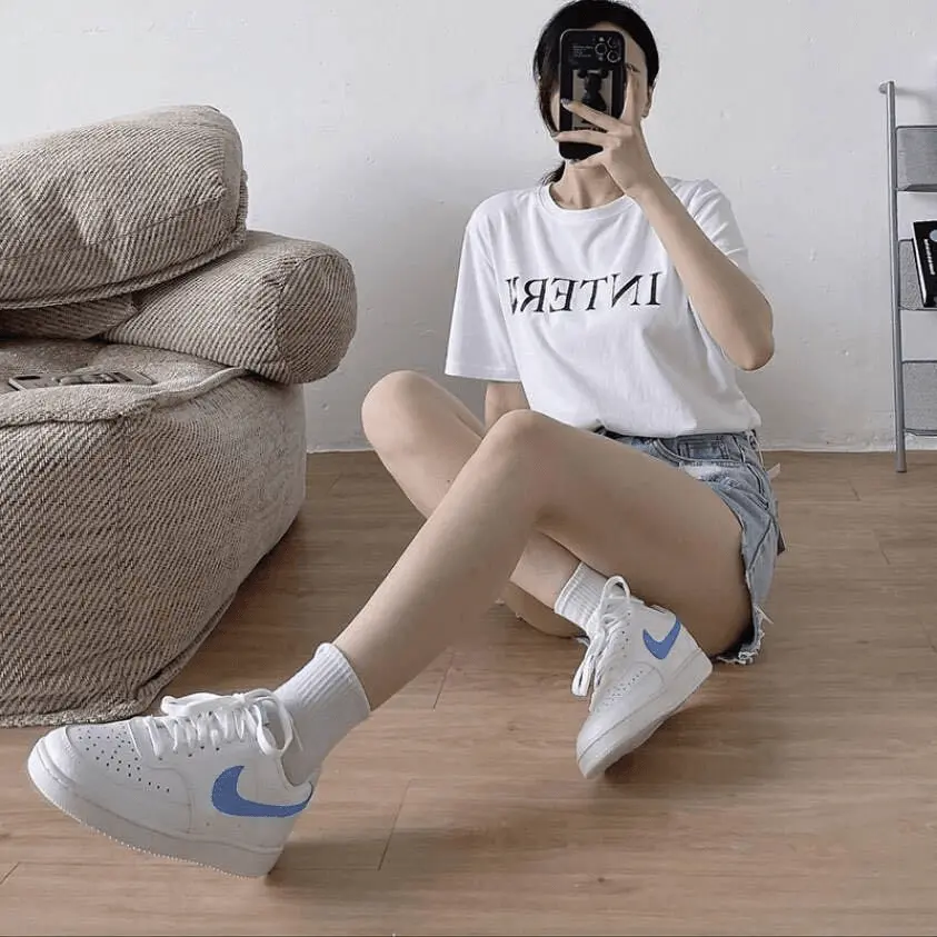 Giày Nike Court Vision Low 'White Royal Tint Lilac' CD5434-115 - Ảnh 8