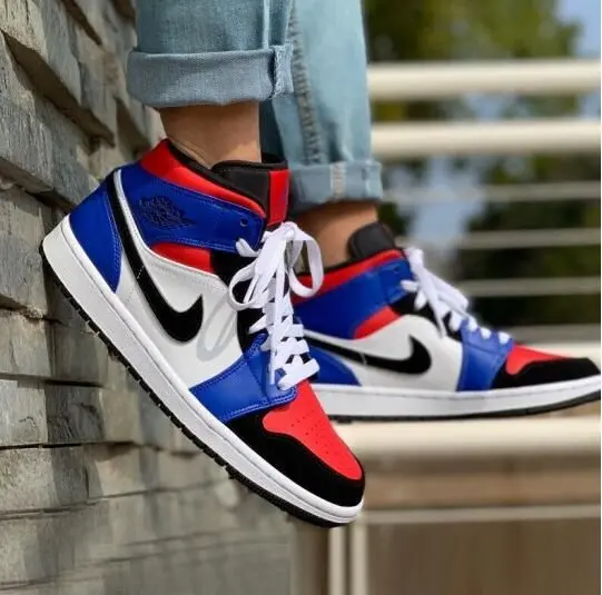 Giày Nike Air Jordan 1 Mid GS 'Top 3' 554725-124 - Ảnh 3