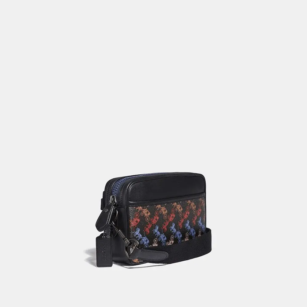 Túi Coach Academy Crossbody With Horse And Carriage Print Black Multi 89084 - Ảnh 4