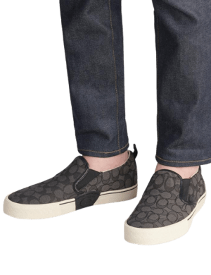 Alternative view of Giày Coach Skate Slip On 'Charcoal And Black' CA909