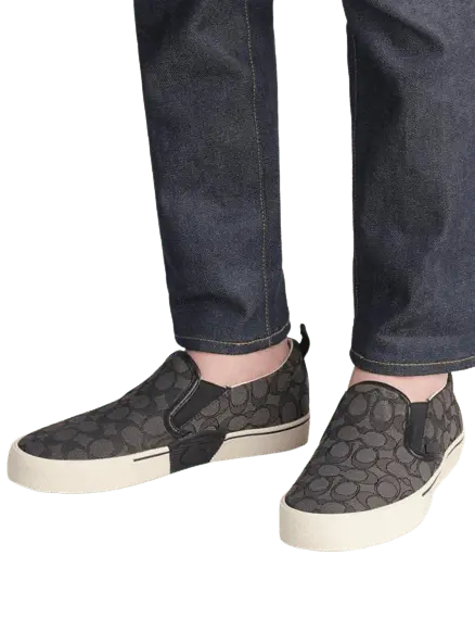 Alternative view of Giày Coach Skate Slip On 'Charcoal And Black' CA909