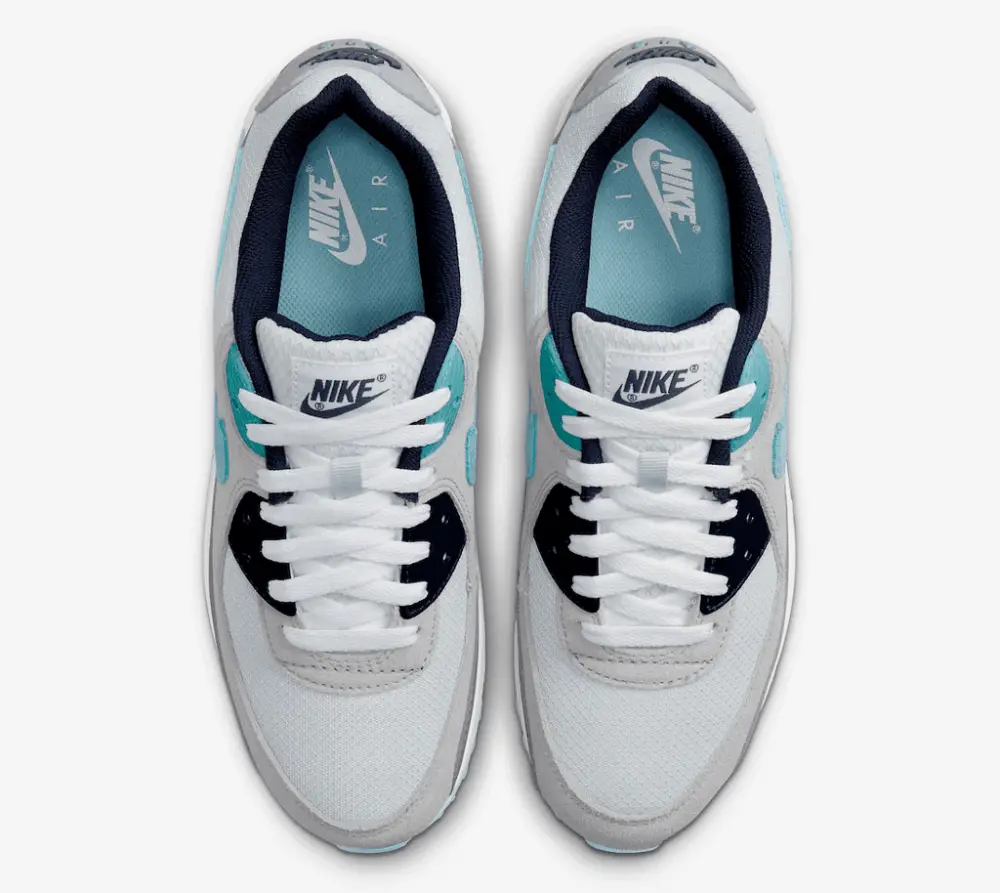 Giày Nike Air Max 90 'White Grey Blue' DM0029-003 - Ảnh 3
