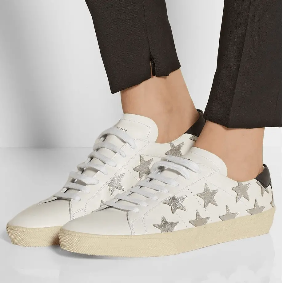 Alternative view of Giày Saint Laurent Wmns Court Classic SL06 'White Metallic' 419197-0MP10-9082