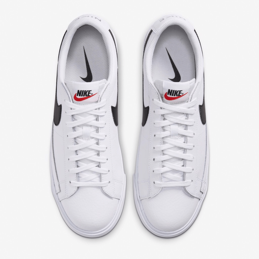 Giày Nike Blazer Low Leather 'Black Swoosh' CZ1089-100 - Ảnh 3