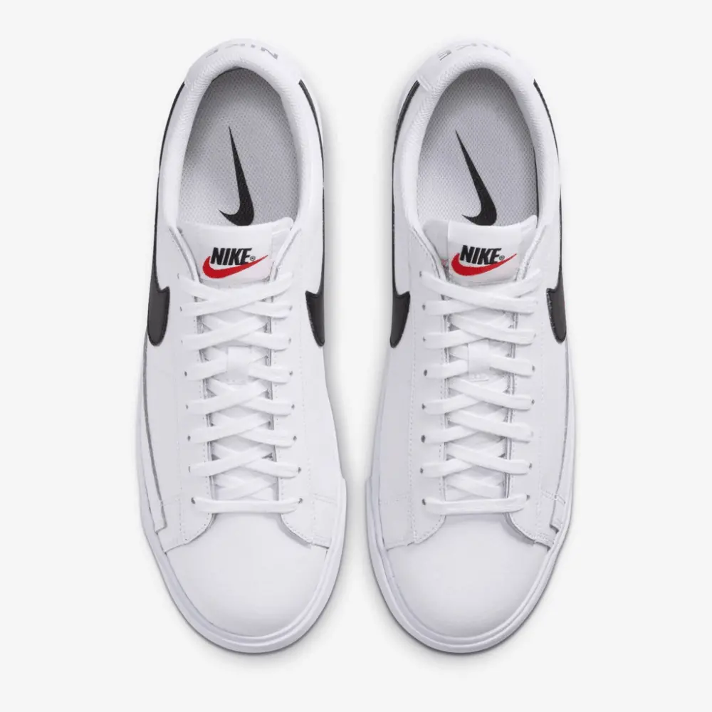 Giày Nike Blazer Low Leather 'Black Swoosh' CZ1089-100 - Ảnh 3