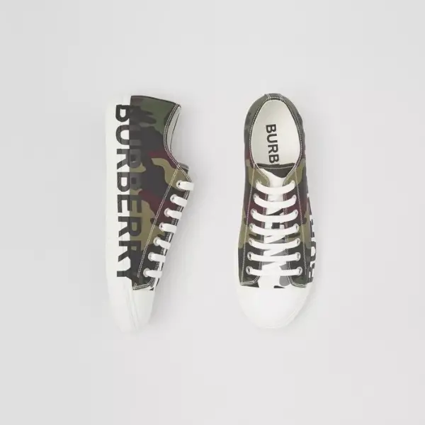 Giày Burberry Logo Print Camouflage Cotton 80418951 - Ảnh 3