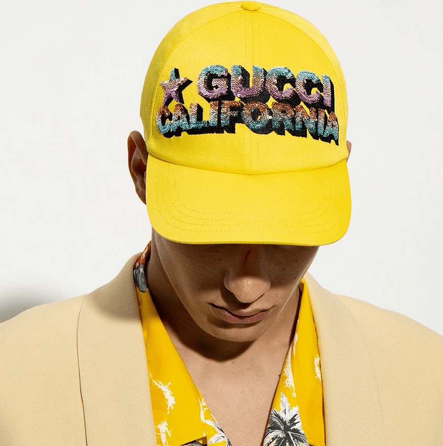 Mũ Gucci Logo Embellished 'Yellow' 703207-4HAPQ-7175 - Ảnh 2
