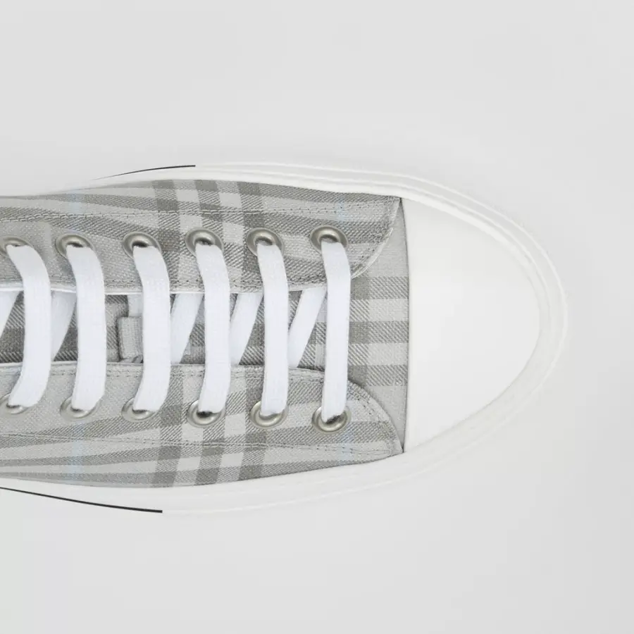 Giày Burberry Vintage Check Cotton 'Grey' 80523411 - Ảnh 3