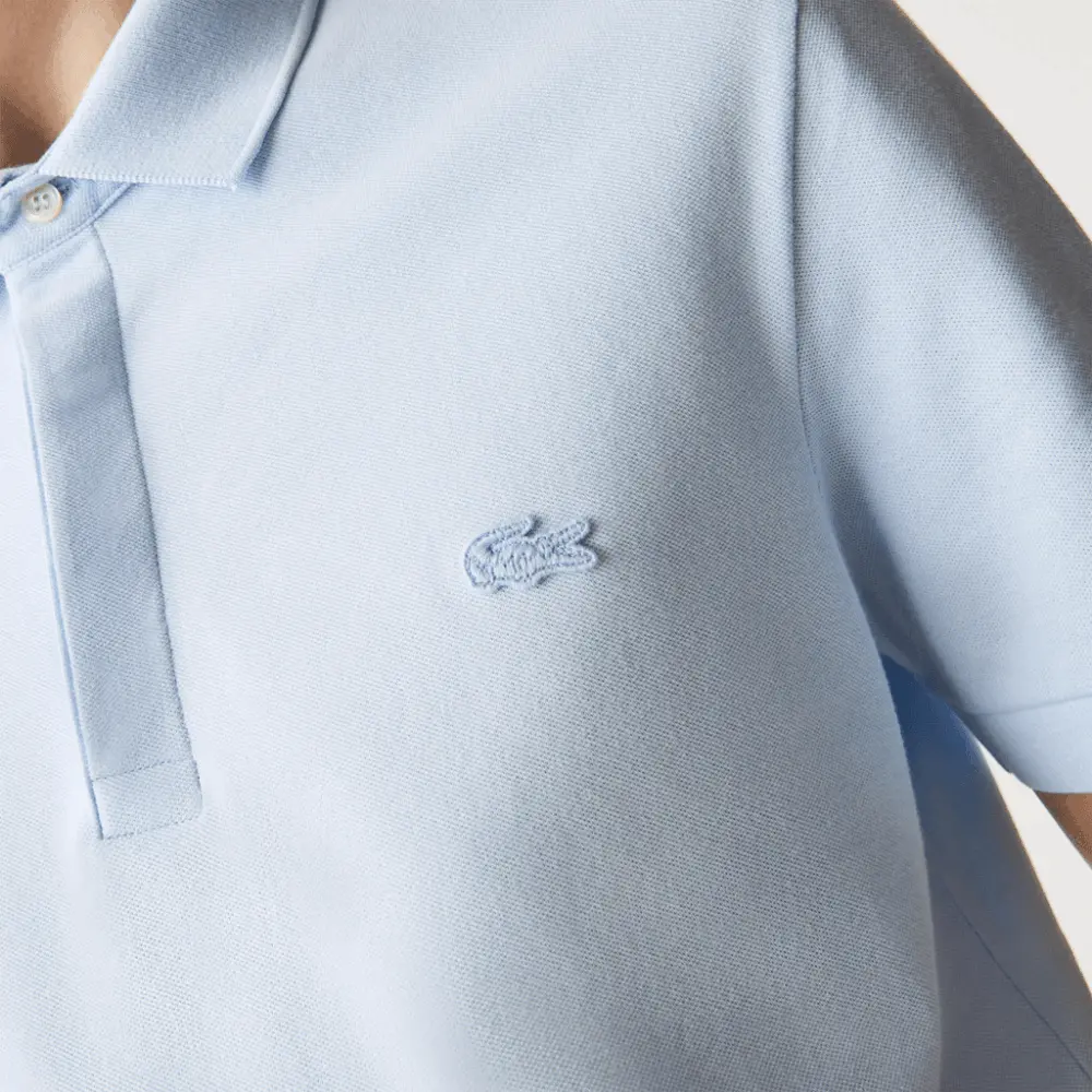 Áo Lacoste Paris Stretch Cotton Piqué Polo Shirt 'Blue' PH5522-T01 - Ảnh 4