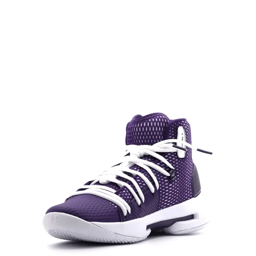 Alternative view of Giày Under Armour HOVR Havoc Mid Baskerball 'Purple White' 3020617-500