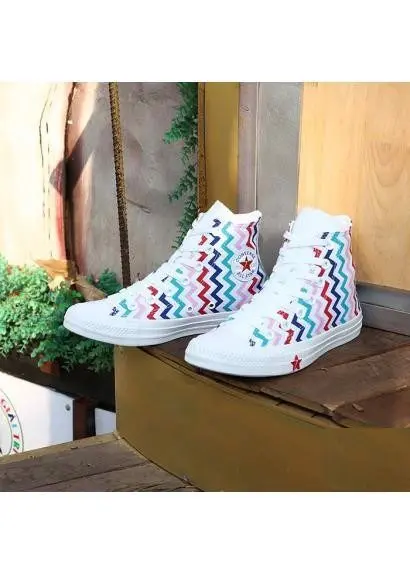 Giày Converse Chuck Taylor All Star VLTG Back to Earth Hi Top 'White Red PeonyPink' 567046V - Ảnh 5