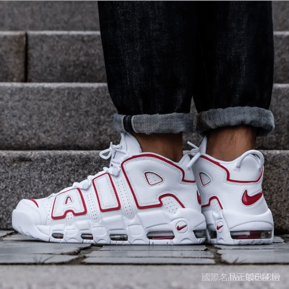 Giày Nike Air More Uptempo GS 'White Varsity Red' 415082-108 - Ảnh 3