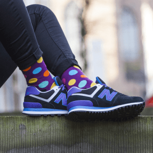 Alternative view of Giày New Balance Wmns 574 'Black Purple' WL574MOX