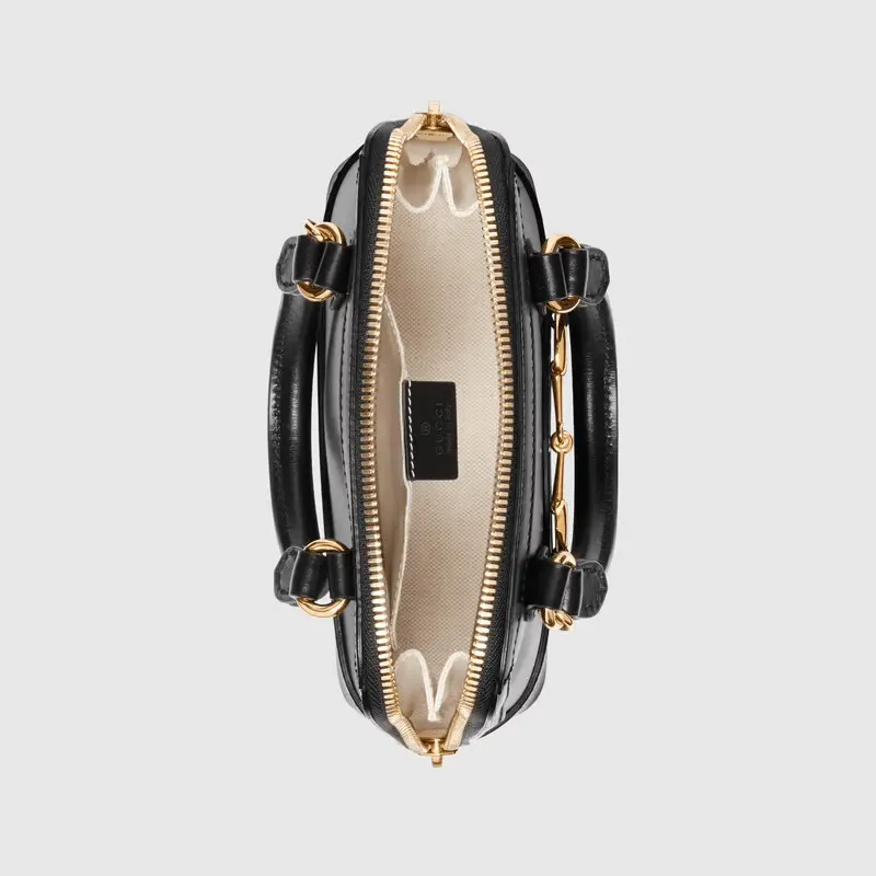 Alternative view of Túi Gucci Horsebit 1955 Mini Top Handle Black Leather 640716-0YK0G-1000