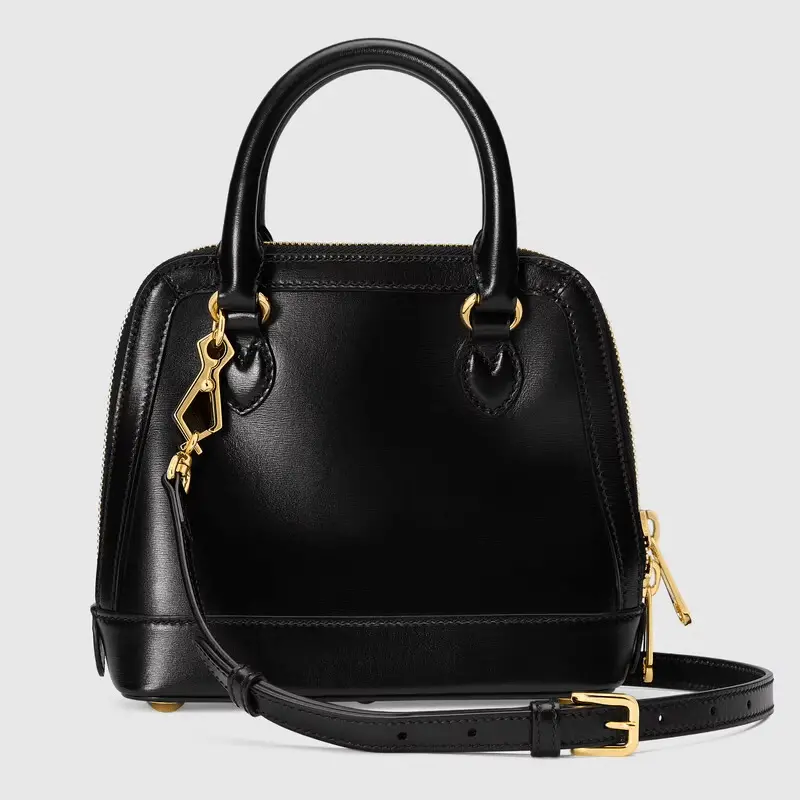 Túi Gucci Horsebit 1955 Mini Top Handle Black Leather 640716-0YK0G-1000 - Ảnh 3