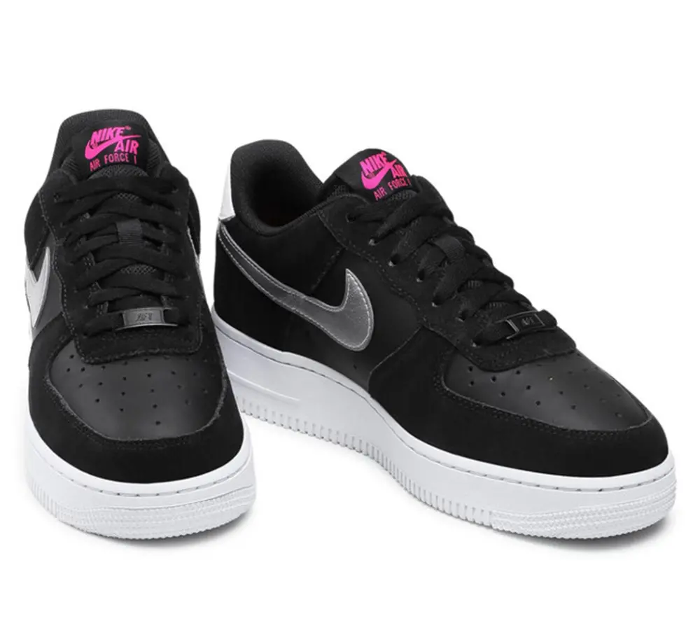 Giày Nike Wmns Air Force 1 '07 'Black Metallic Silver' DA4282-001 - Ảnh 5