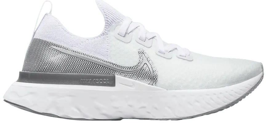 Giày Nike Wmns React Infinity Run Flyknit 'White Metallic Silver' CD4372-101