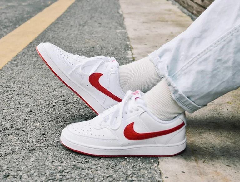 Giày Nike Court Vision Low 'White University Red' CD5463-102 - Ảnh 2
