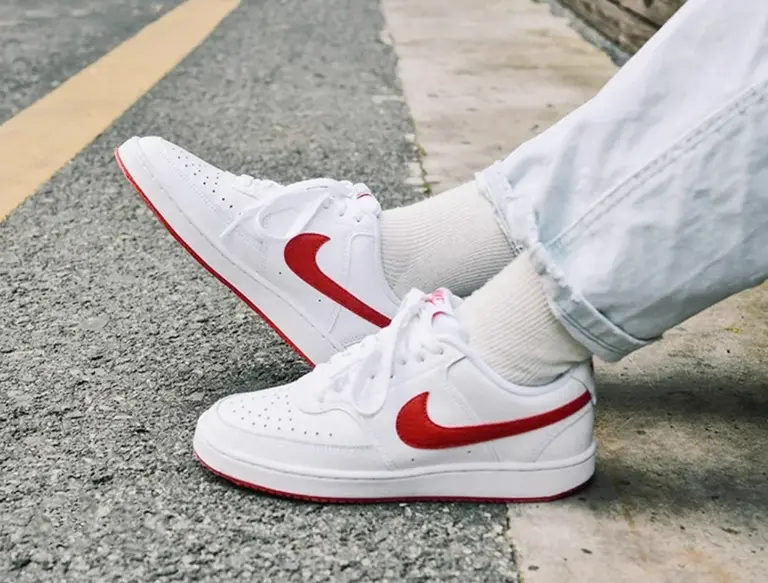 Alternative view of Giày Nike Court Vision Low 'White University Red' CD5463-102