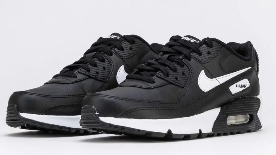 Alternative view of Giày Nike Air Max 90 GS 'Black White' CD6864-010