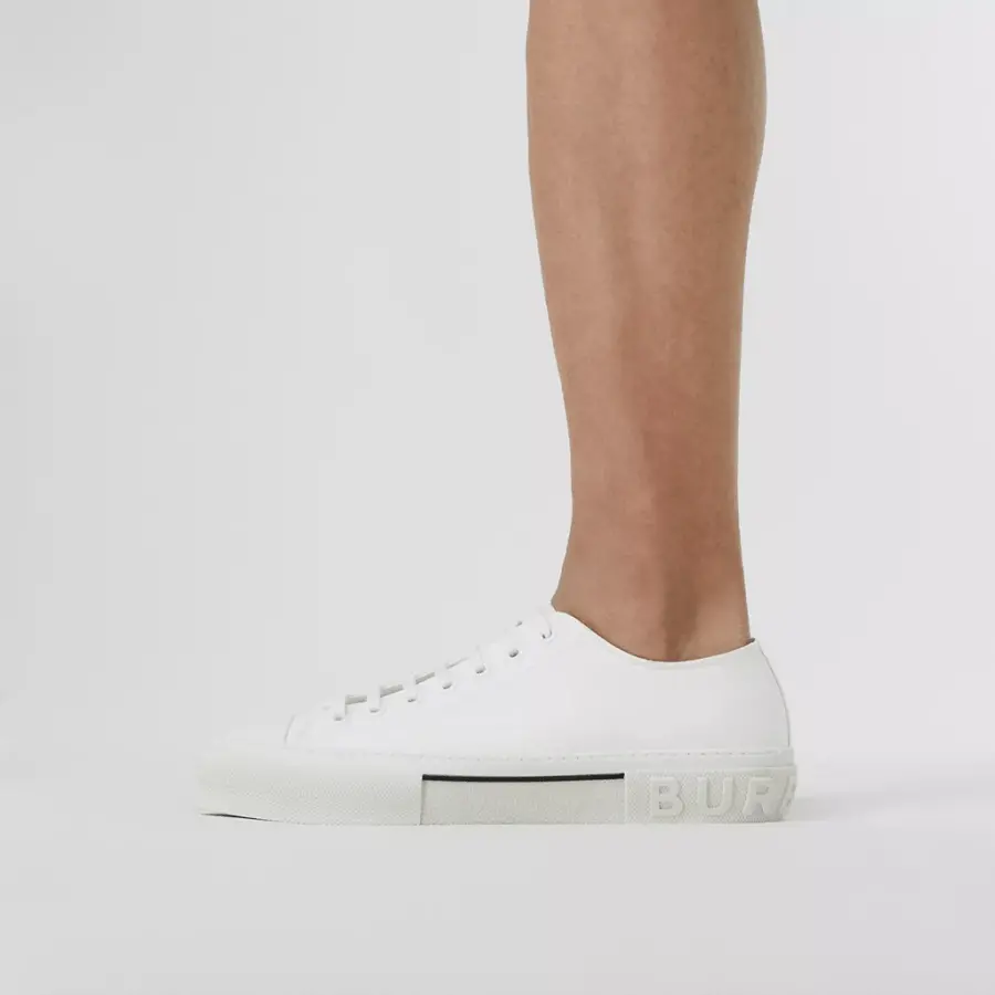 Alternative view of Giày Burberry Logo Detail Cotton 'Neutral White' 80523401