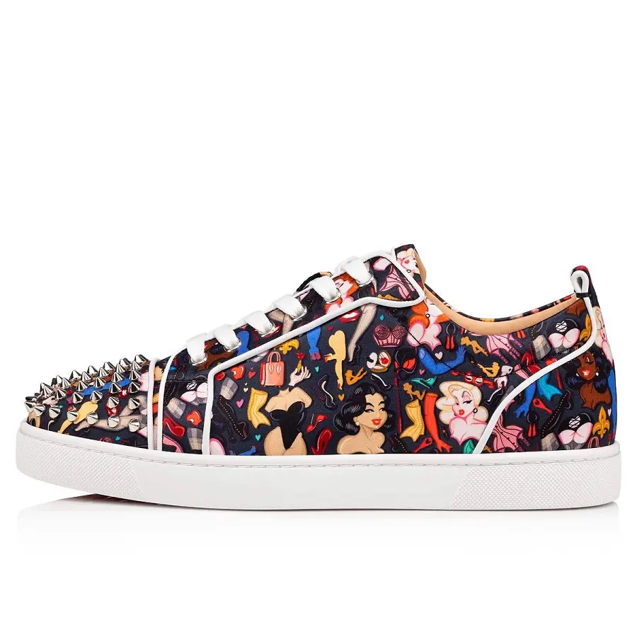 Giày Christian Louboutin Louis Junior Spikes 'Multicolor' 1220660B536 - Ảnh 5