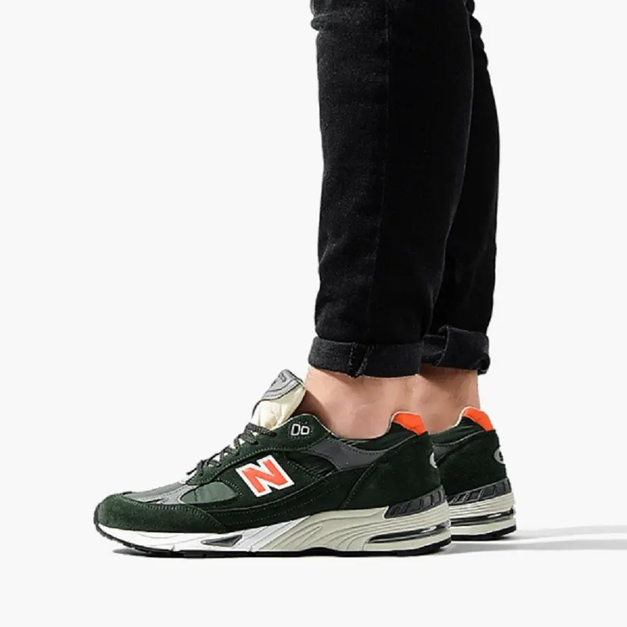 Alternative view of Giày New Balance 991 Made in England ‘Forest Green Orange’ M991TNF