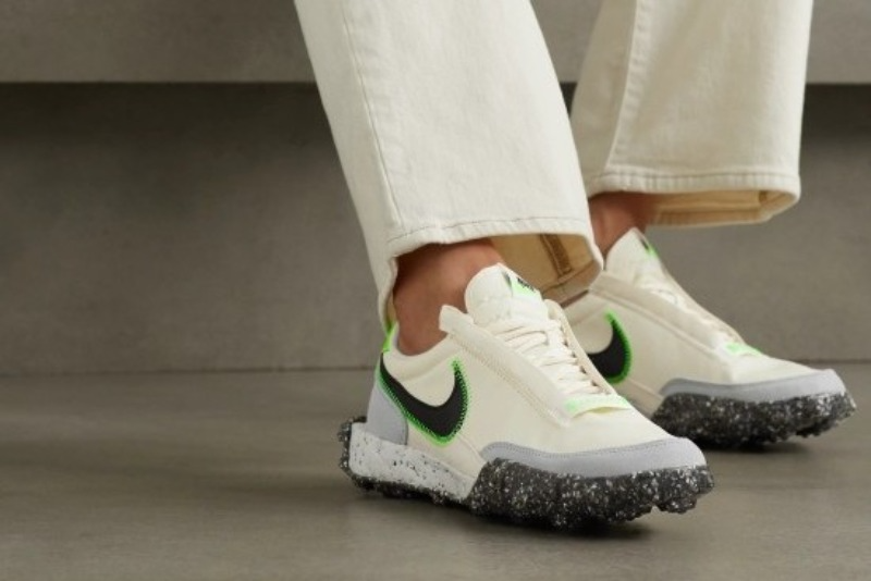 Giày Nike Waffle Racer Crater 'Pale Ivory Electric Green' CT1983-102 - Ảnh 3